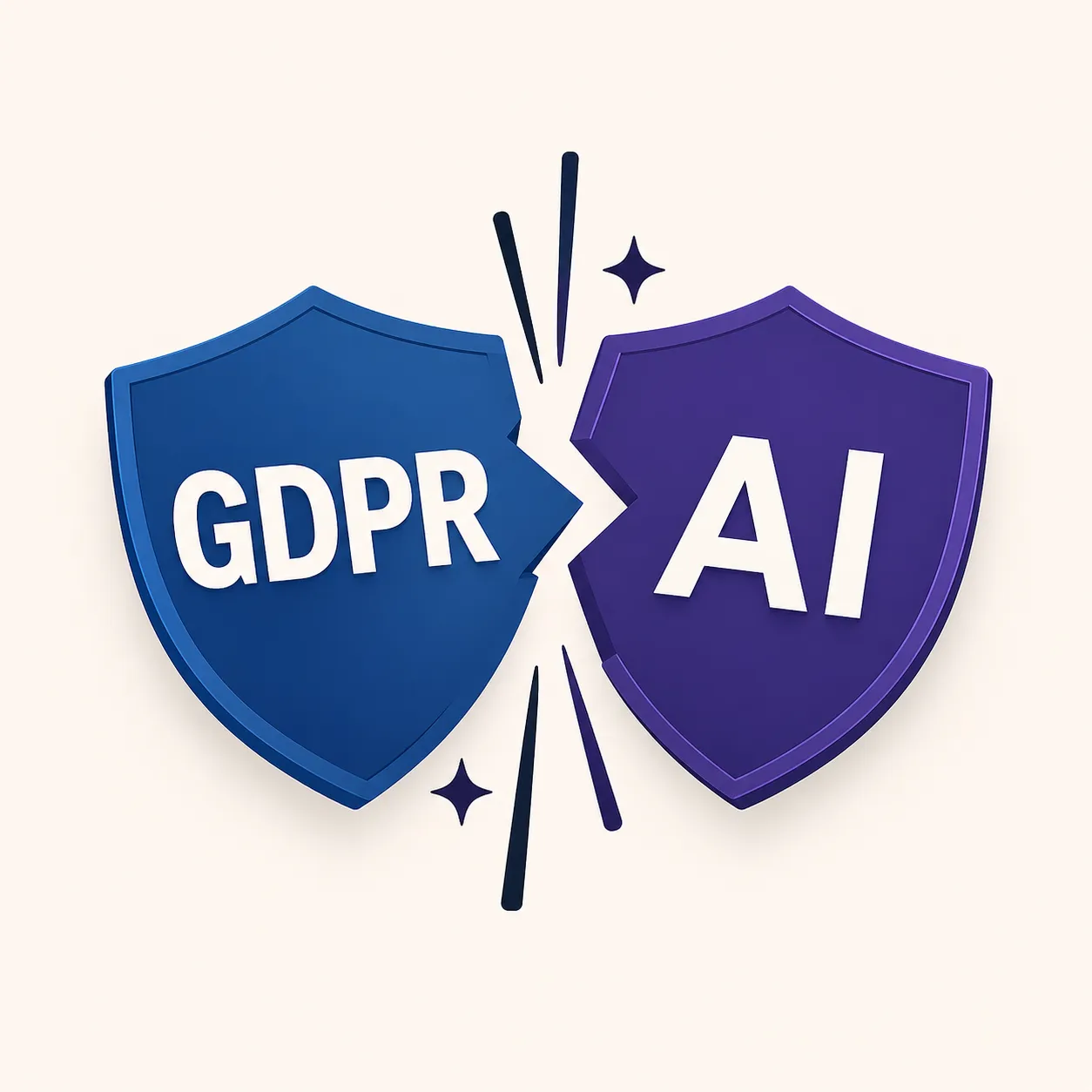 Illustration representing GDPR compliance and safe handling of customer data through an AI chatbot.